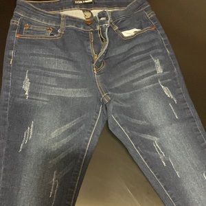 Classic High Waist Skinny Jeans Dark Wash